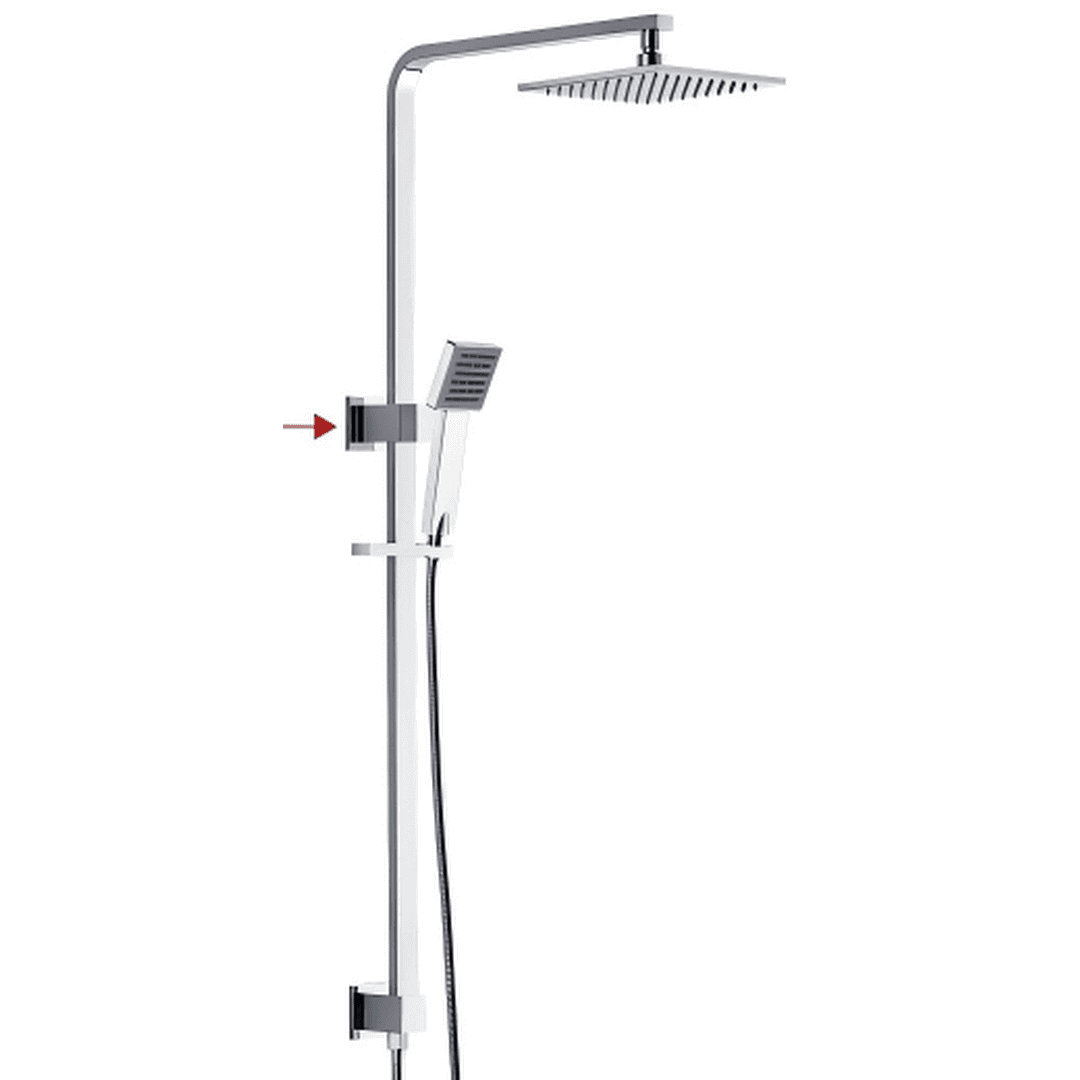 Rail Shower with Overhead